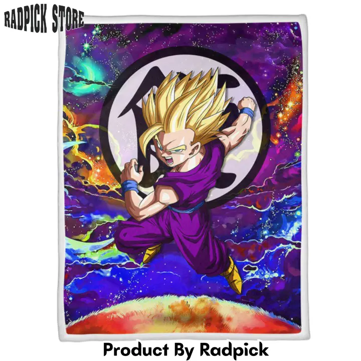 Dragon ball gohan super saiyan blanket custom anime galaxy style  rp0151905